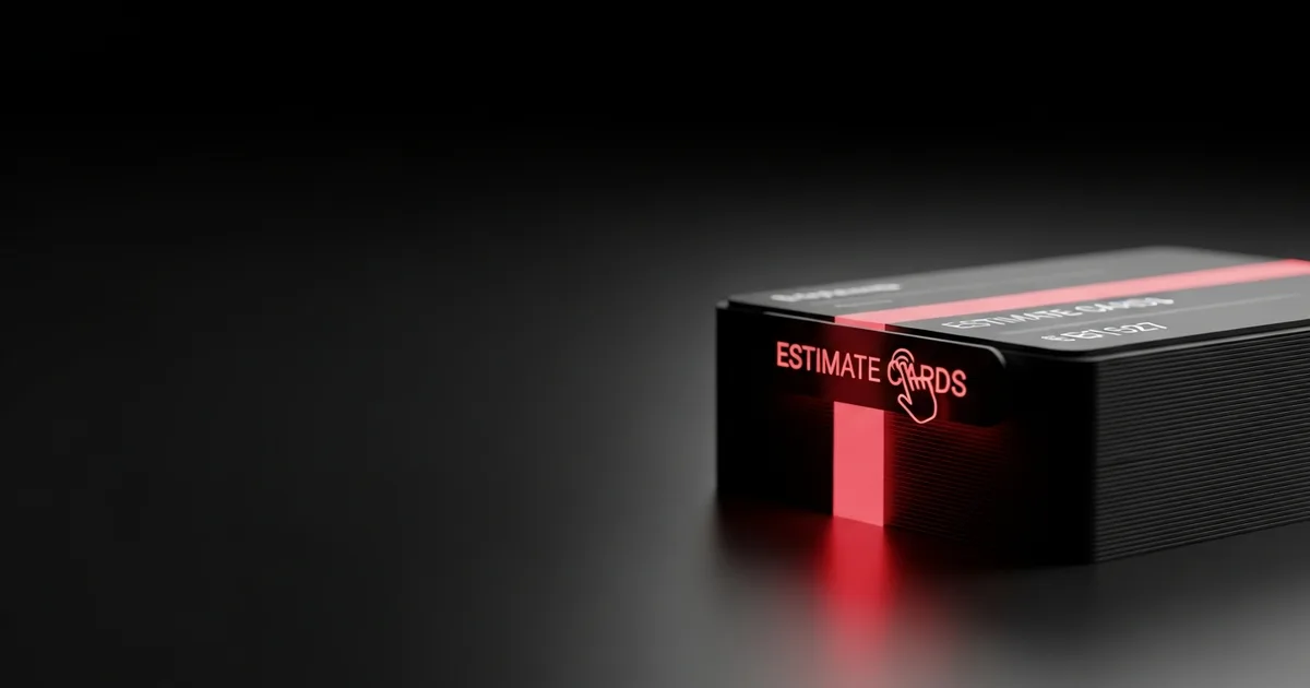 A stack of estimate cards in a dark shop UI, the quiet ones lighting up one by one with a small nudge icon, brand-red accent.